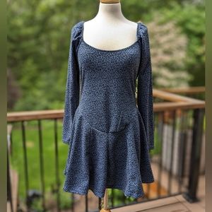 Betsey Johnson Blue Leopard Print Dress